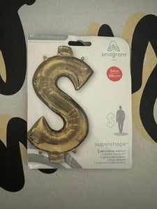 $ Foil Balloon - 86cm Gold (Anagram)