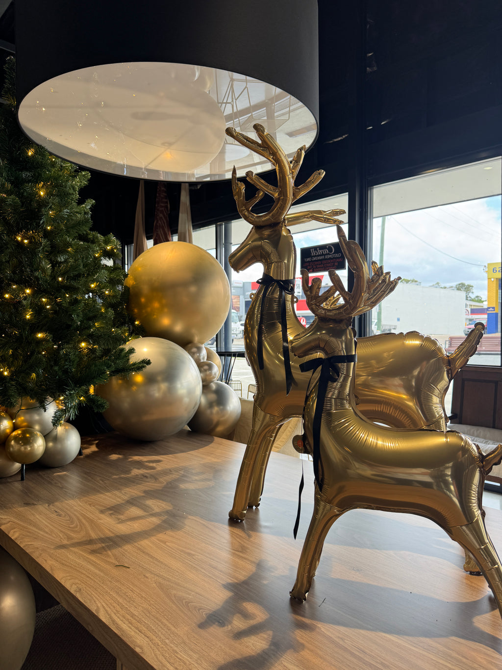 Pair of Golden Reindeer