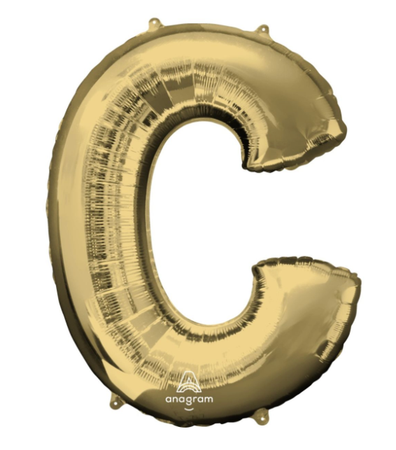 C Foil Balloon - 86cm Gold (Anagram)