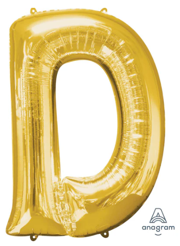 D Foil Balloon - 86cm Gold (Decrotex)