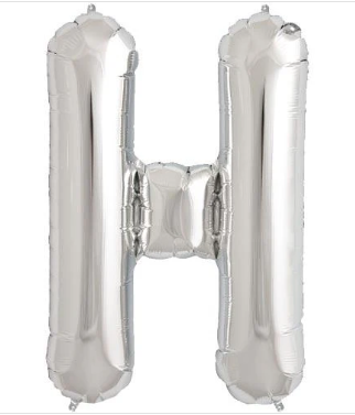 H Foil Balloon - 86cm Silver (Northstar)