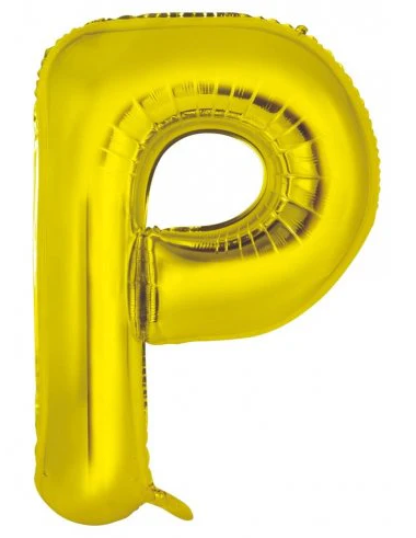 P Foil Balloon - 86cm Gold (Decrotex)