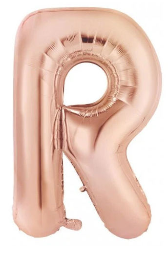 R Foil Balloon - 86cm Rose Gold (Anagram)