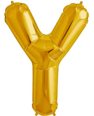 Y Foil Balloon - 86cm Gold (Northstar)