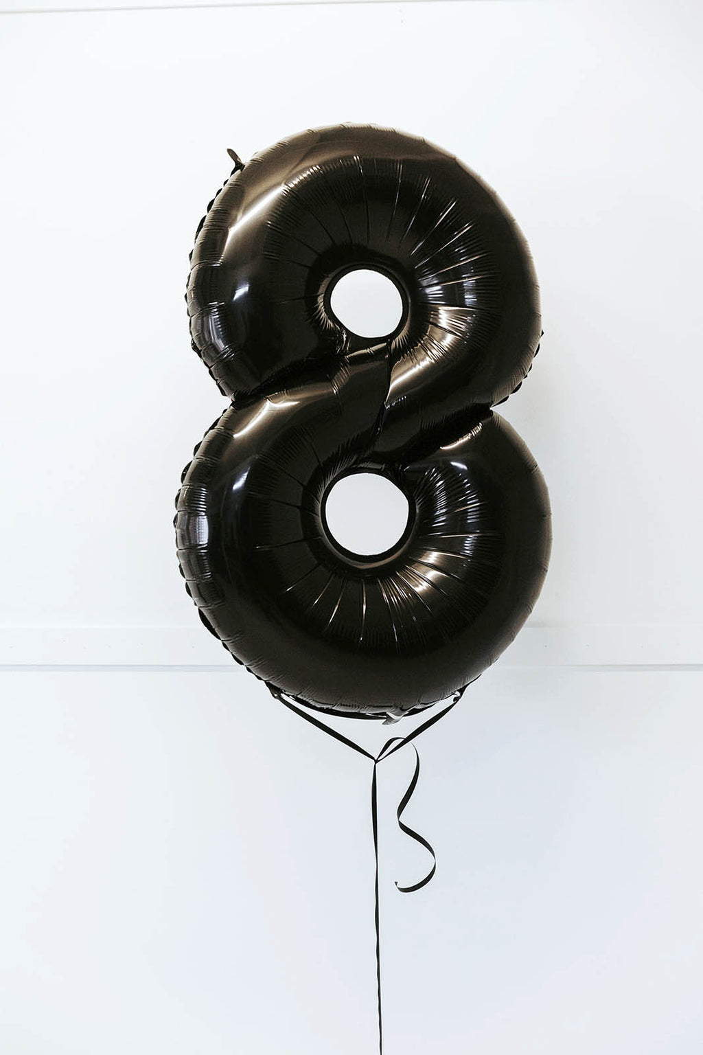 Foil Number Balloon - SILVER & BLACK - All numbers