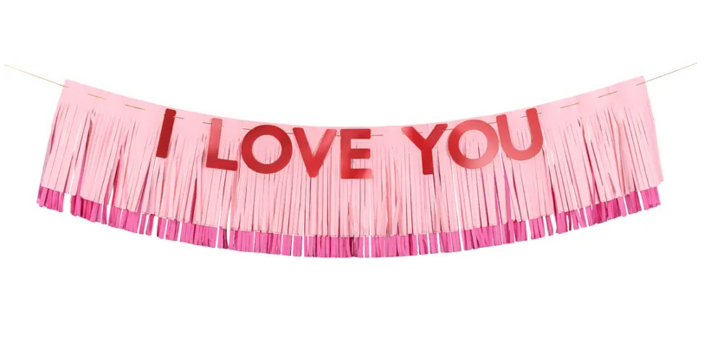 Valentine's - I LOVE YOU banner