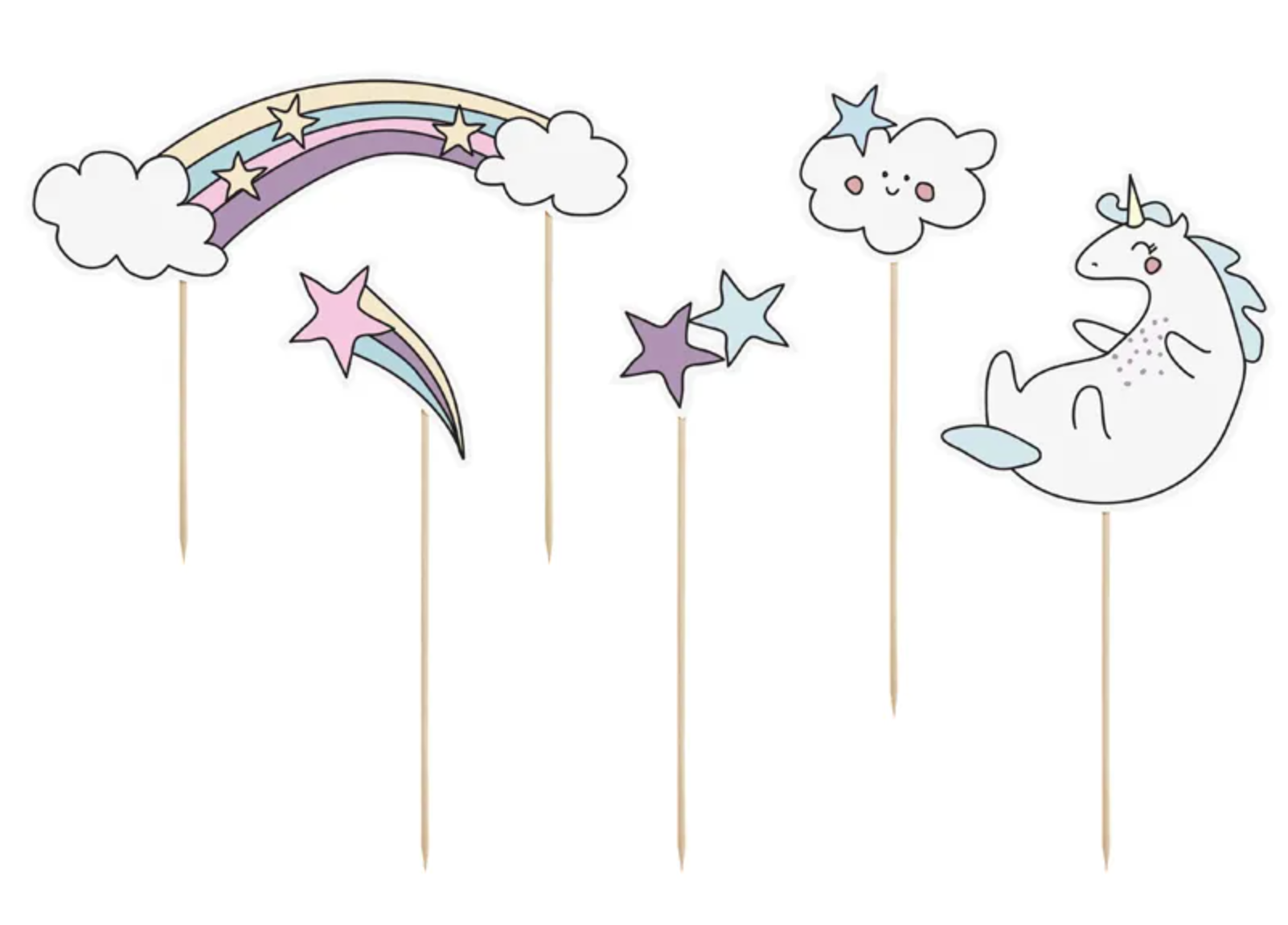 Unicorn Paper Cake Toppers