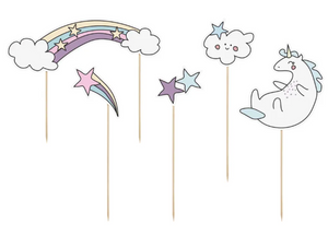 Unicorn Paper Cake Toppers